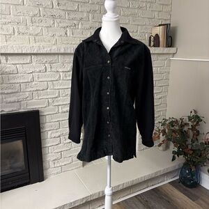 Vintage Escalade Paris Faux Suede Snap Front Shirt Jacket L
